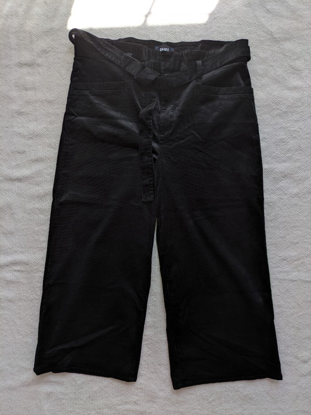 Paige velvet belted Cropped Pants 32